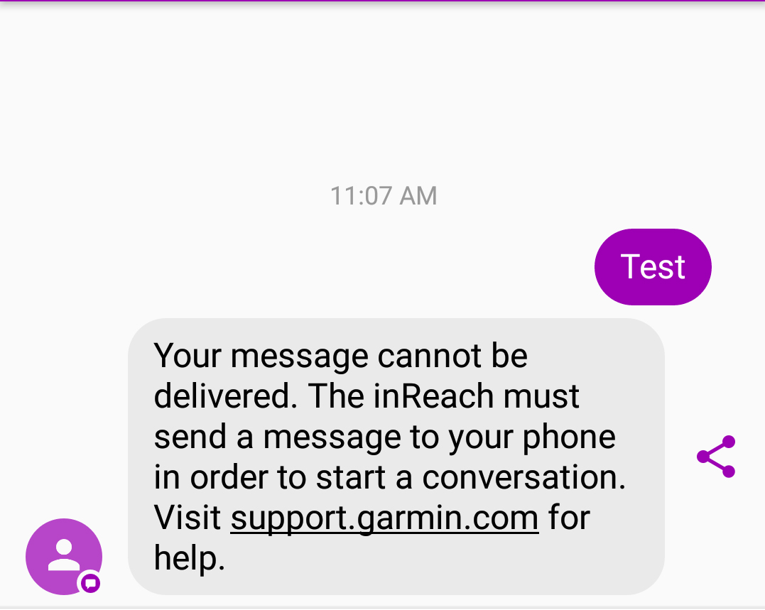 InReach receiving a message 