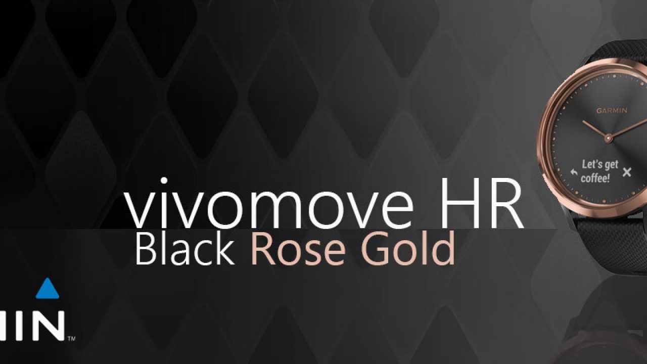 garmin vivomove hr fitness tracker black rose gold