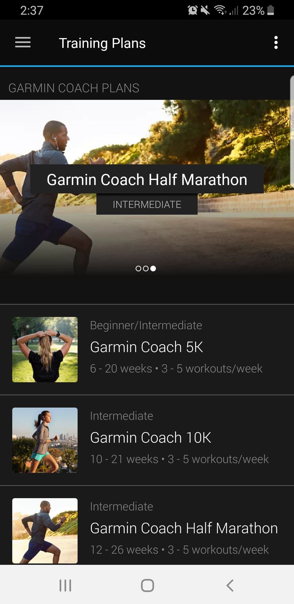 Garmin Marathon Training Plans